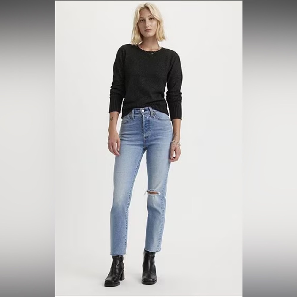 Levi's Blue Wedgie Straight Jeans-Size 28